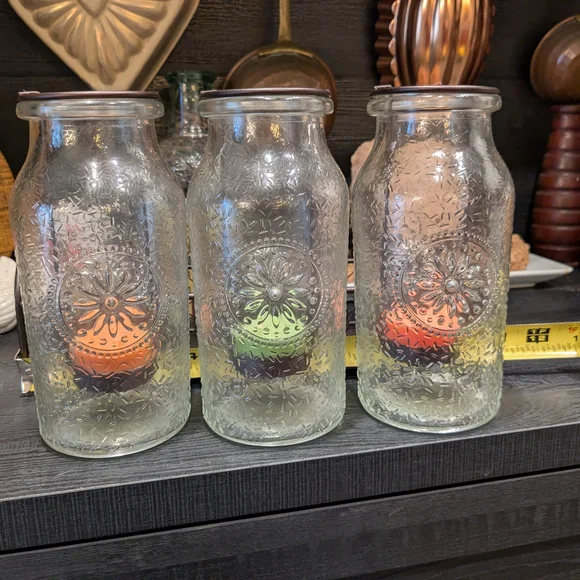 PartyLite Brown Metal Milk Bottle Tea Light Holder - Picture 5 of 11